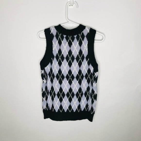 Nordstrom Freshman 1996 Girls’ Lilac Plaid Vest small (7) - Picture 4 of 5